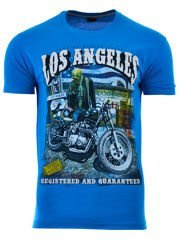 KOSZULKA T-SHIRT LOS ANGELES TURKUSOWA